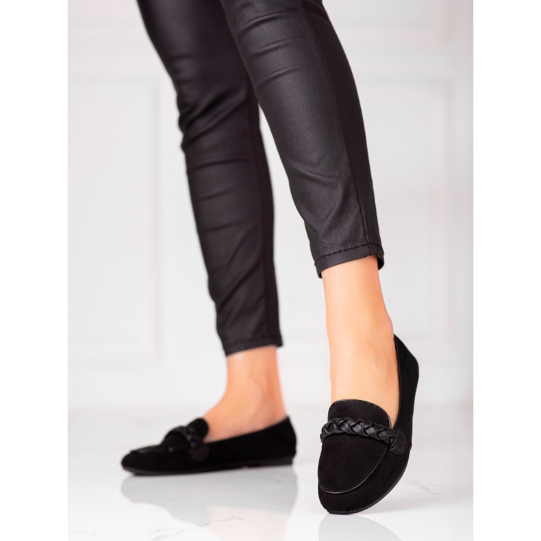 W. Potocki Damen Wildlederloafer Potocki schwarz 1