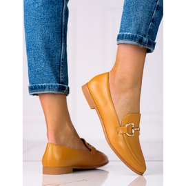 Elegante braune Shelovet-Slipper für Damen mit niedrigem Absatz 2