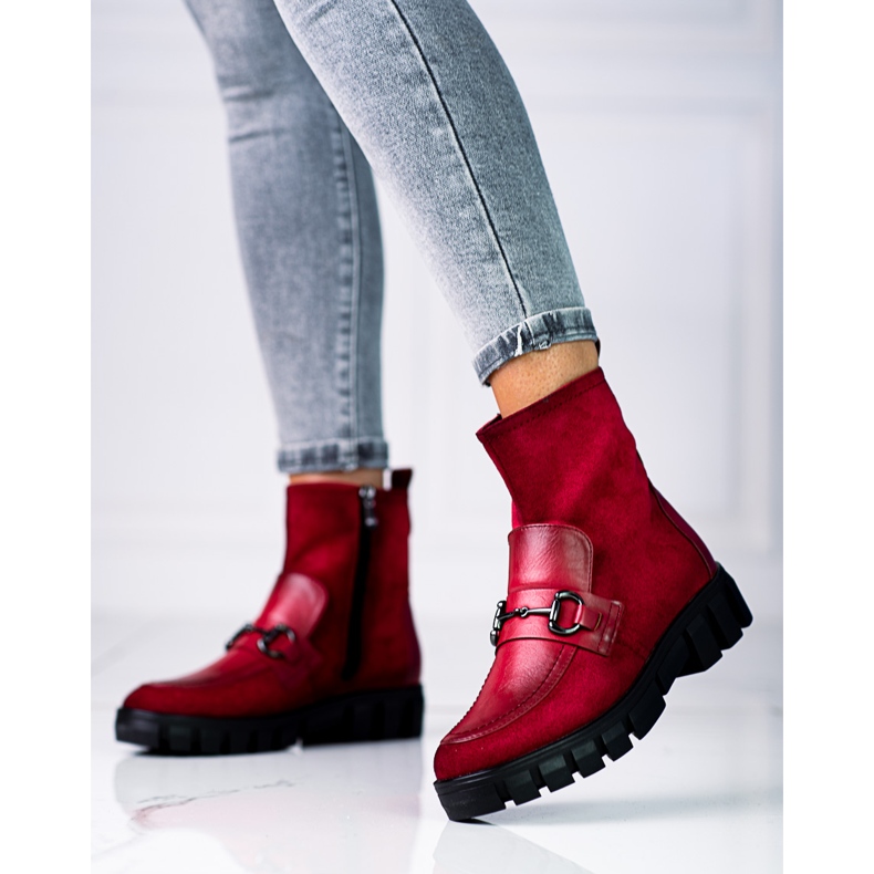 Arbeitsstiefel für Damen von Vinceza in Rot 1