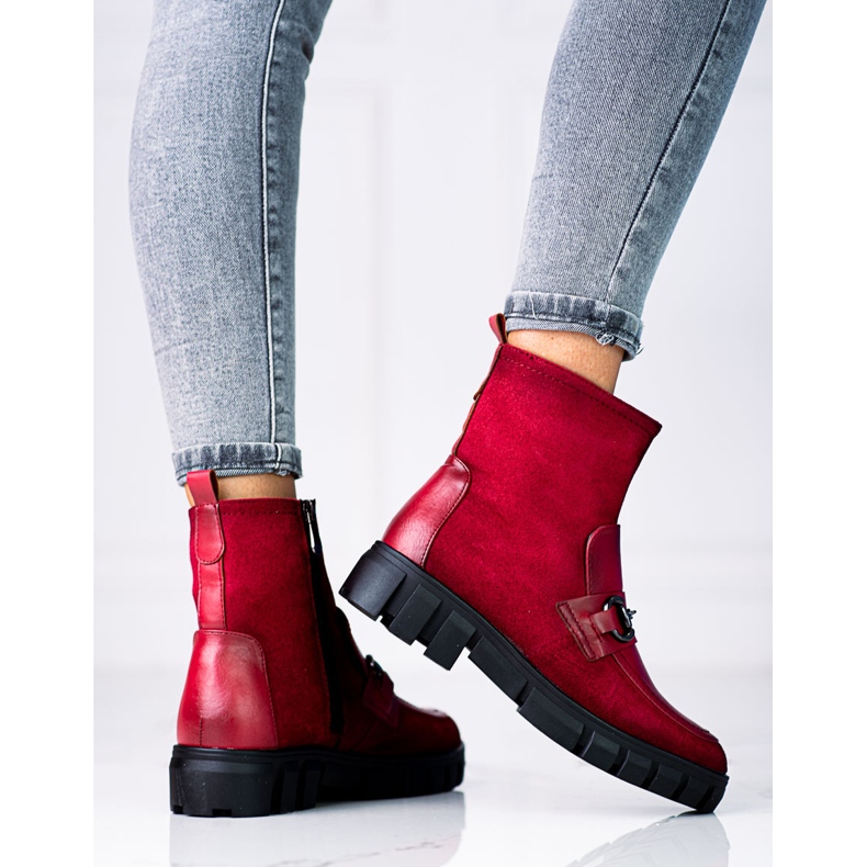 Arbeitsstiefel für Damen von Vinceza in Rot 2