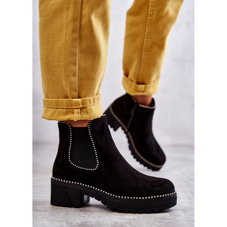 PG1 Schwarze Afaries Damenstiefel mit Nieten 1