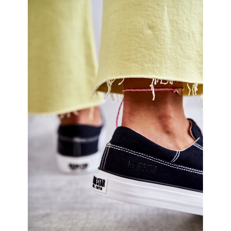 Damen Stoff Turnschuhe Big Star KK274019 Schwarz 2