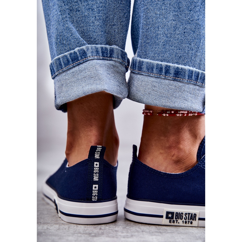 Damen Material Sneakers Big Star KK274103 Marineblau 1