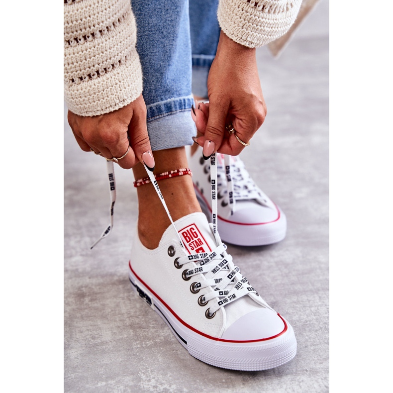 Damen Material Sneakers Big Star KK274101 Weiß 1