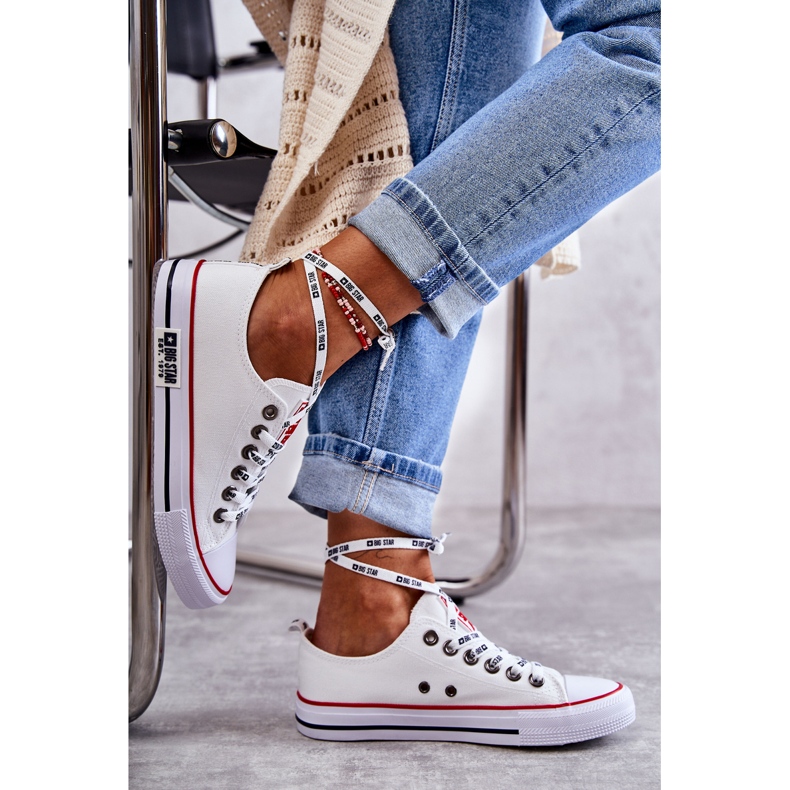 Damen Material Sneakers Big Star KK274101 Weiß 2