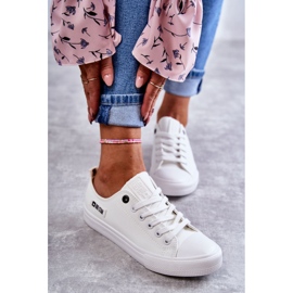 Niedrige Ledersneaker für Damen Big Star KK274010 Weiß 4