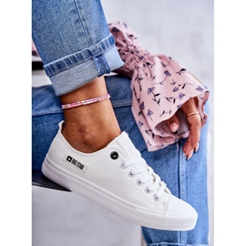 Niedrige Ledersneaker für Damen Big Star KK274010 Weiß 7