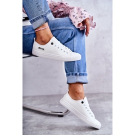 Niedrige Ledersneaker für Damen Big Star KK274010 Weiß 6