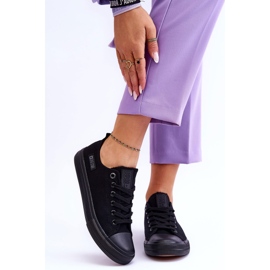 Damen Low Material Sneakers Big Star KK274009 Schwarz 1