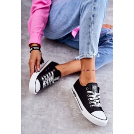 Damen Ledersneaker Big Star KK274096 Schwarz 1