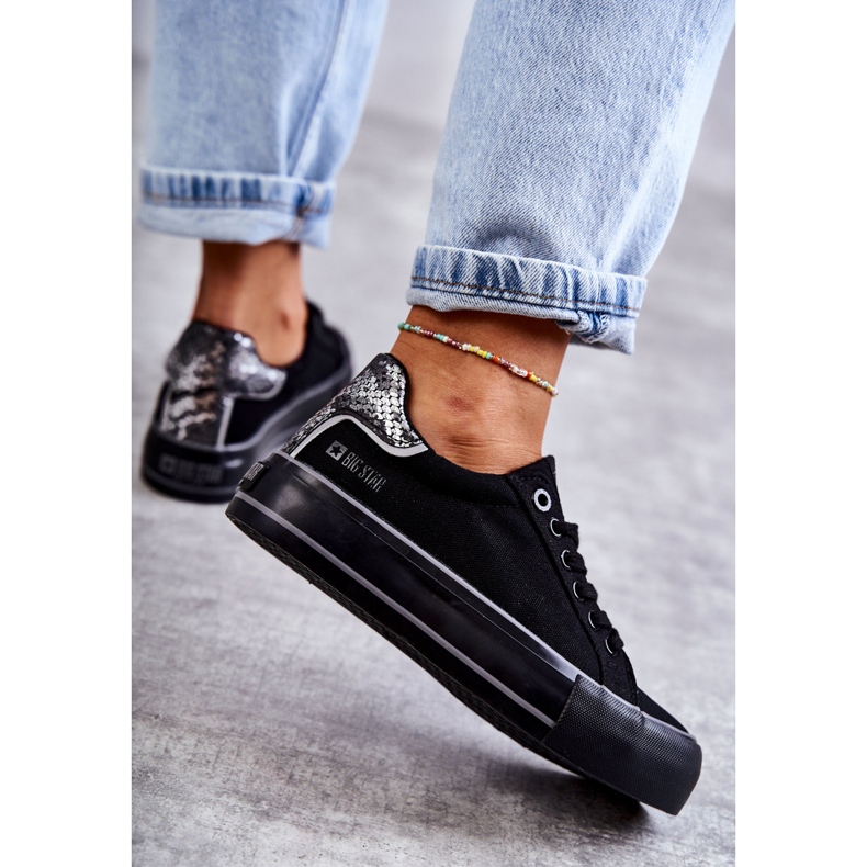 Damen Material Sneakers Big Star KK274036 Schwarz 1