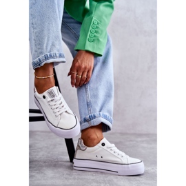 Damen Material Sneakers Big Star KK274037 Weiß 1