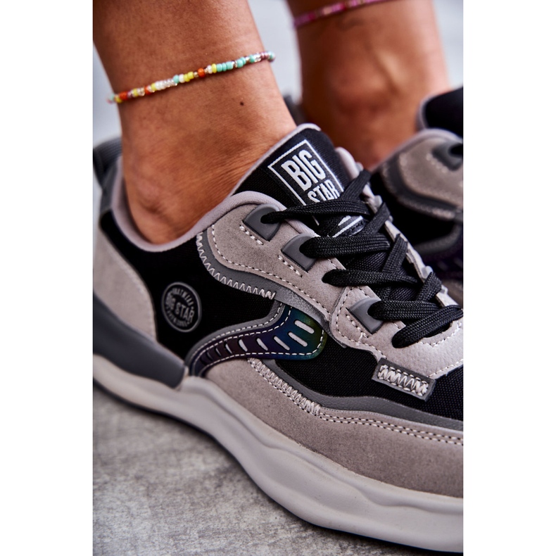 Damen Sportschuhe Big Star KK274100 Schwarz-Grau 1