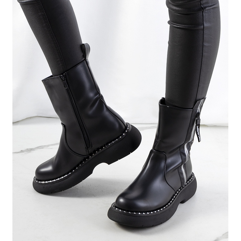 Schwarze Manoel-Stiefel 1