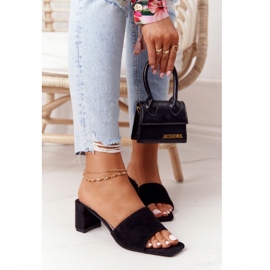 Wildledersandalen mit hohem Absatz S.Barski 238-S1 Schwarz 5