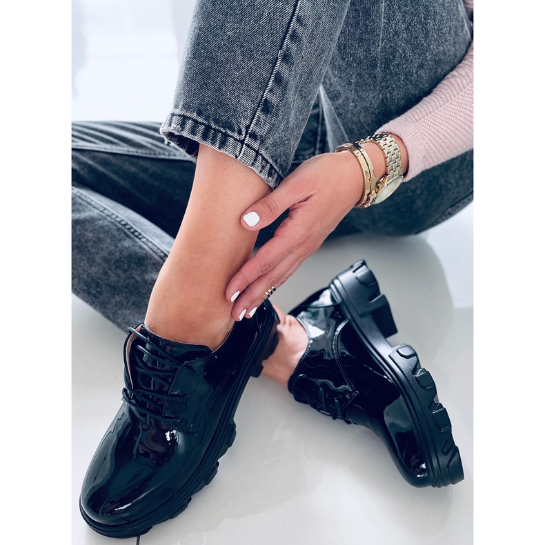 PA1 Pragma Schwarze Loafer mit hohen Sohlen 2