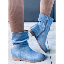 PA1 Stiefel auf einem versteckten Bansi Blue Wedge blau 1