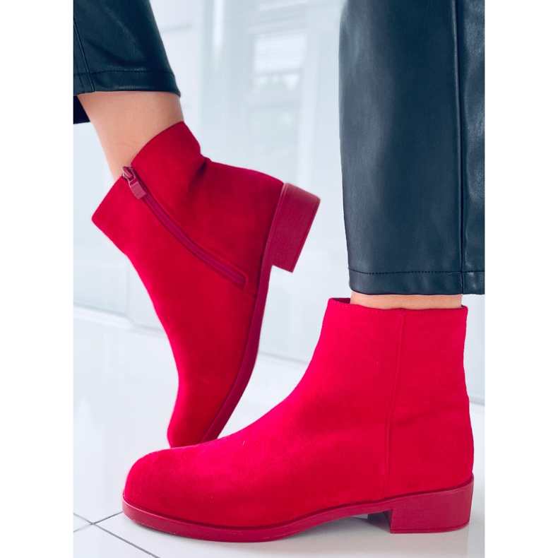 PA1 Chelsea-Stiefel aus Wildleder für Damen Verbe Red rot 2