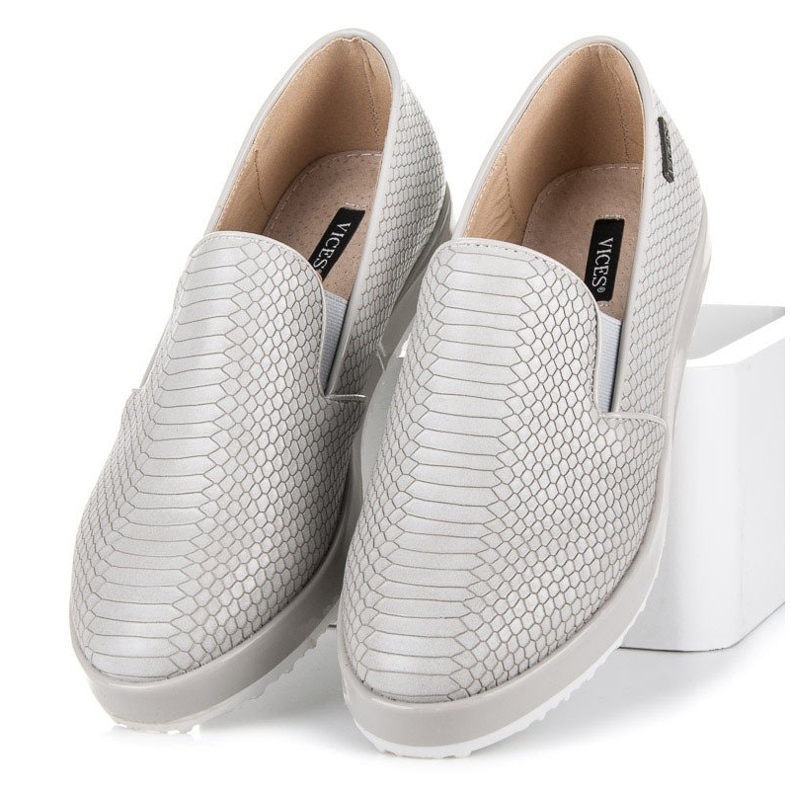 Vices Schuhe mit Tiermotiv grau 1