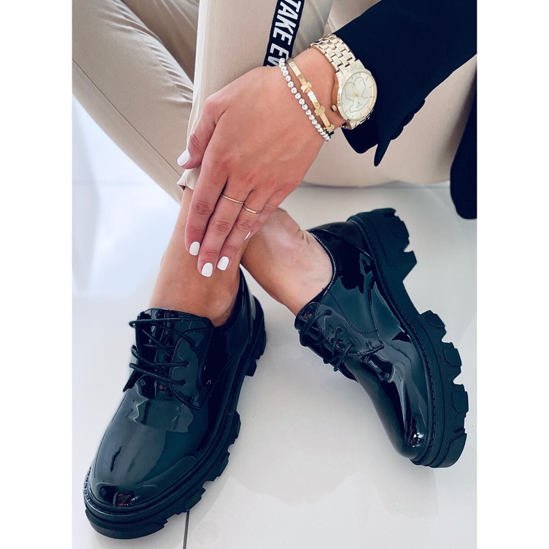 PA1 Tekla Black Shing Schnür-Loafer schwarz 2