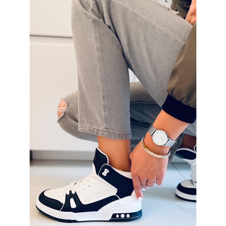 PA1 Liam Schwarze Knöchelturnschuhe weiß 2