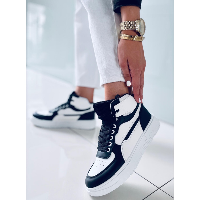 PA1 Myles Schwarzer High-Top-Sneaker weiß 1