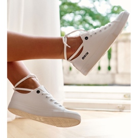 Damen Low Material Sneakers Big Star KK274008 Weiß 1