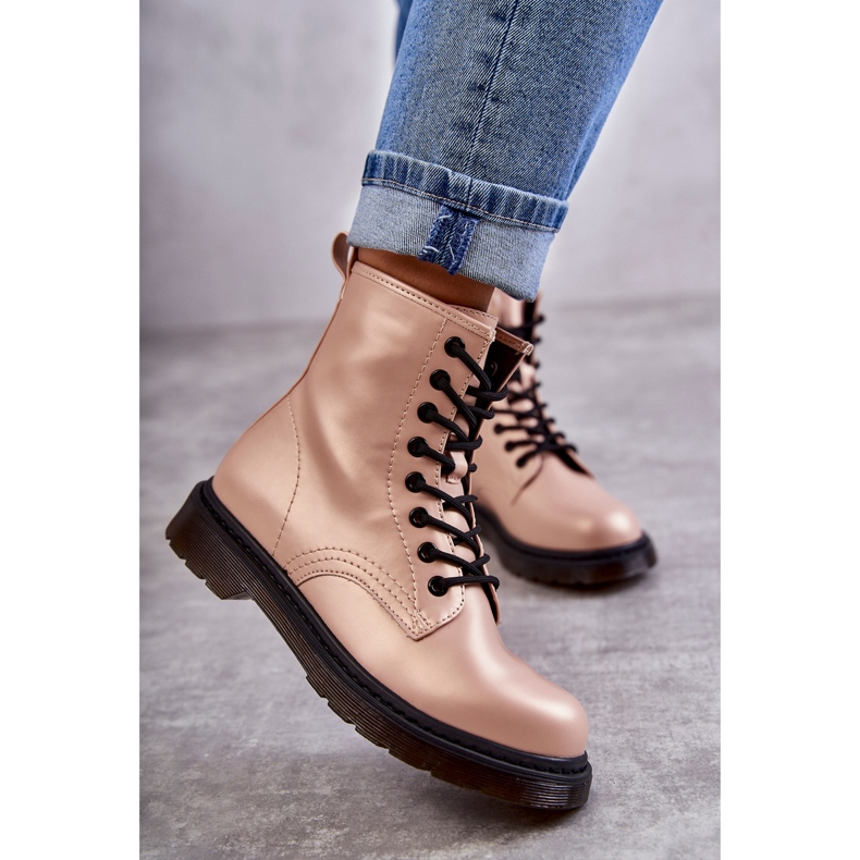 PG1 Damen Booty Boots gebunden rosa Lavita 2