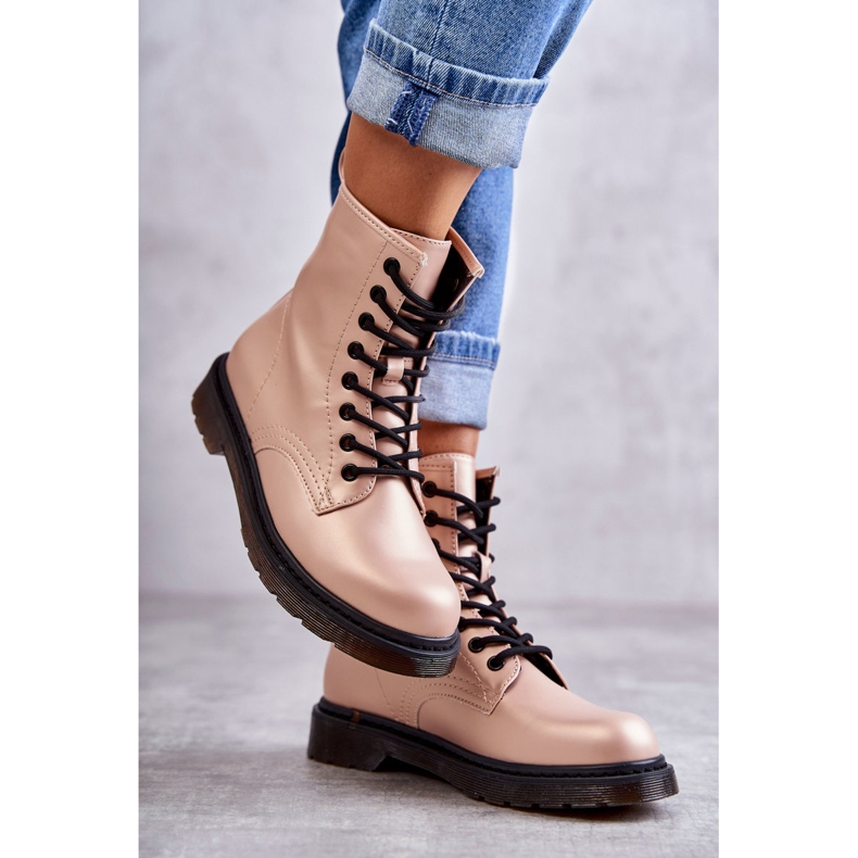 PG1 Damen Booty Boots gebunden rosa Lavita 1