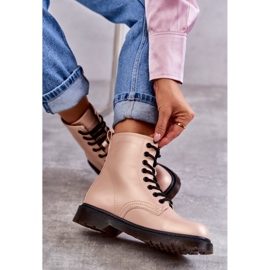 PG1 Damen Booty Boots gebunden rosa Lavita 7