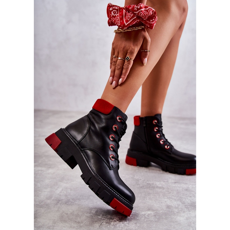 PG1 Lederstiefel-Arbeiter auf schwarzem Messa-Reißverschluss 2