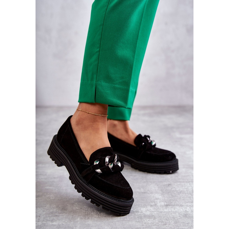 Damen Wildlederschuhe Laura Messi 2523 Schwarz 1