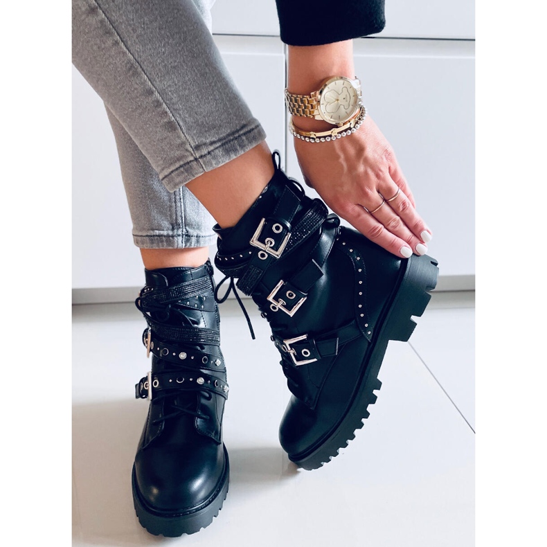 Fleur Schwarze Militärstiefel 2