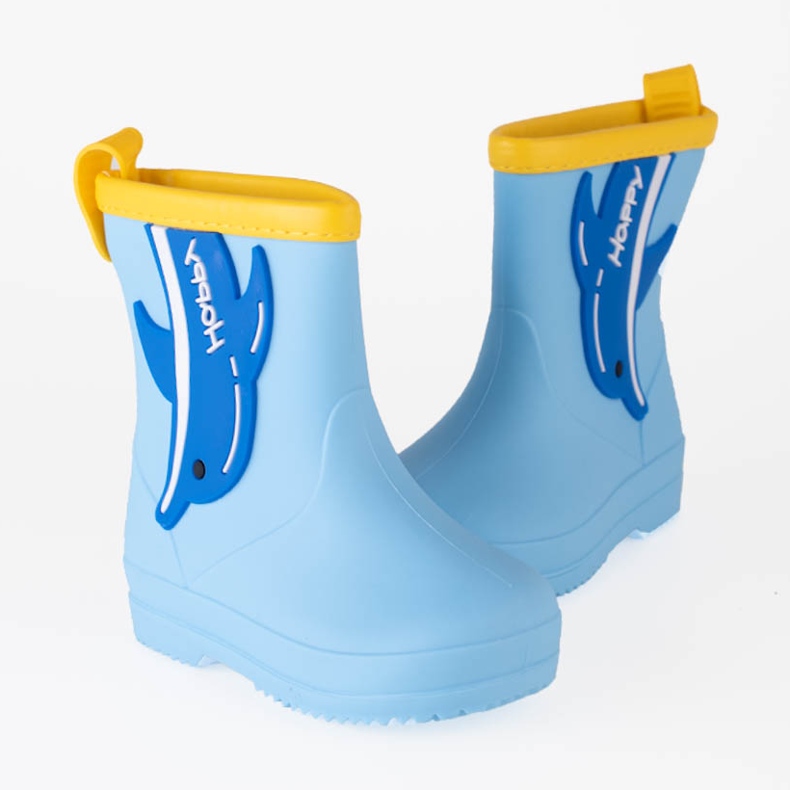 Shelovet niedrige Stiefel für Jungen mit einem Delphin blau 2