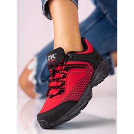 Damen-Trekkingschuhe auf dicker Sohle DK rot 1