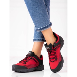 Damen-Trekkingschuhe auf dicker Sohle DK rot 2