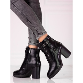 Geschnürte Damentaschen auf dem Shelovet Post schwarz 1