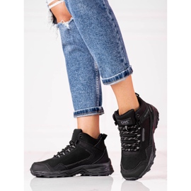 DK schwarze hohe Trekkingschuhe für Damen 1