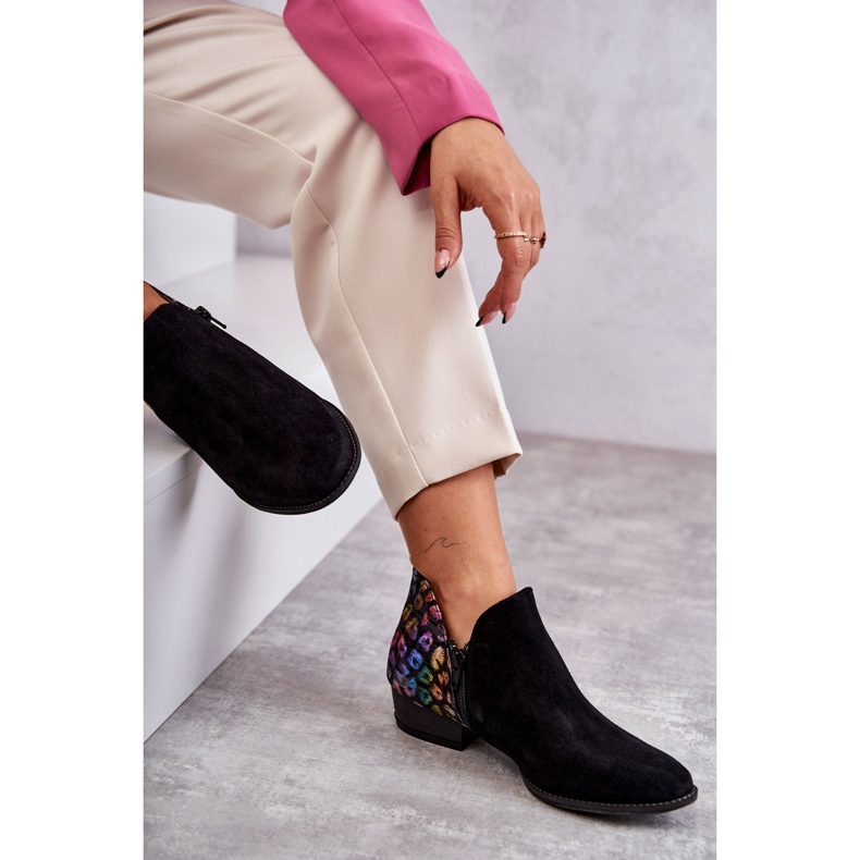 Lederstiefel Maciejka mit Flecken 04091-39 Schwarz mehrfarbig 1