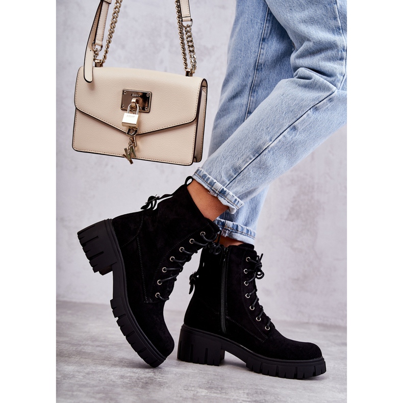 PG1 Warme Damenstiefel aus Wildleder mit Reißverschluss Schwarz Emilien 3