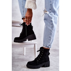 PG1 Warme Damenstiefel aus Wildleder mit Reißverschluss Schwarz Emilien 4