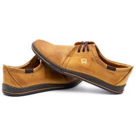 Polbut Leder Herrenschuhe 343 Perforation rot beige 4