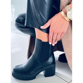 Janet Schwarze hochhackige Stiefel 2