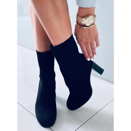 Hermine Schwarze hochhackige Sockenstiefel 2