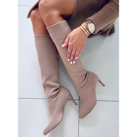 Sockenstiefel Rebecca L. KHAKI beige 2