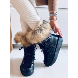 Schneestiefel von Einar Black für Damen schwarz 2