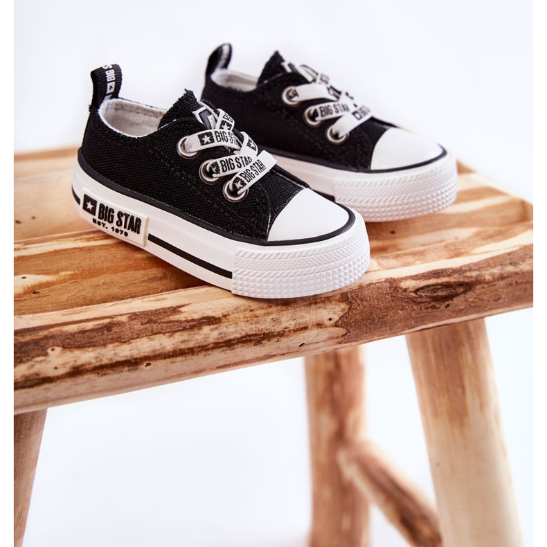 Kinder Stoffsneaker Big Star KK374049 Schwarz-Weiß 1