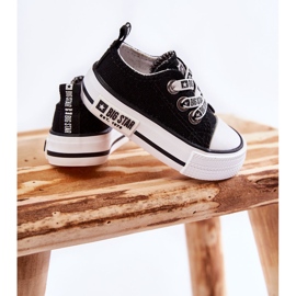 Kinder Stoffsneaker Big Star KK374049 Schwarz-Weiß 2