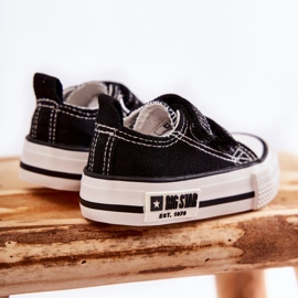 Kinder-Stoffsneaker mit Klettverschluss Big Star KK374080 Schwarz-Weiß 1