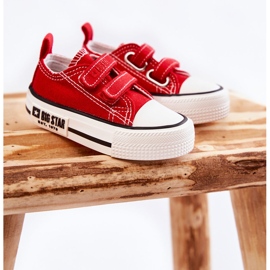 Kinder-Stoffturnschuhe mit Klettverschluss Big Star KK374082 Rot 11